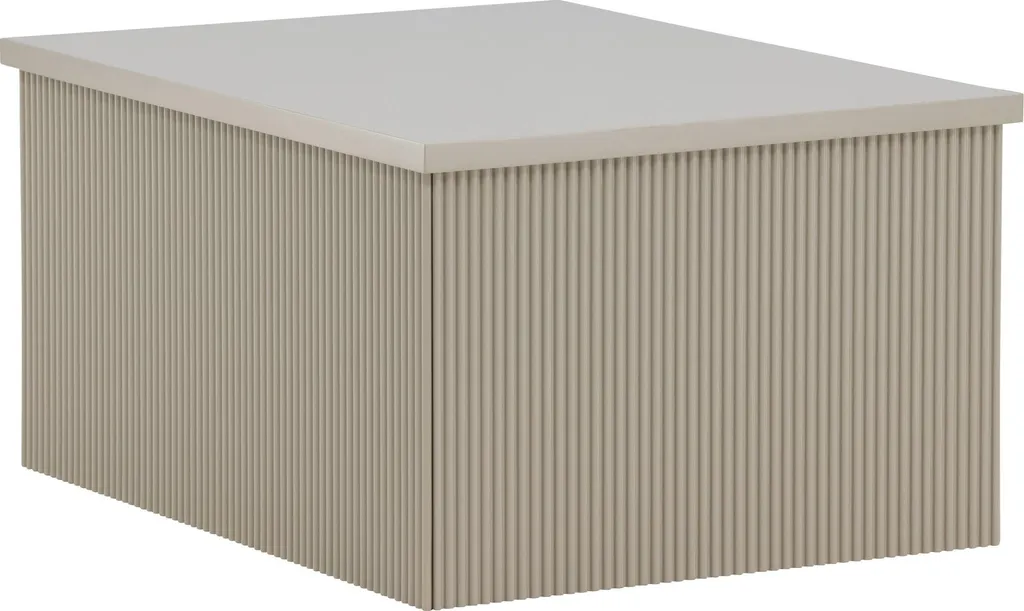 Table d'Appoint Lenox Beige en Métal et Bois - Finition Mate Premium