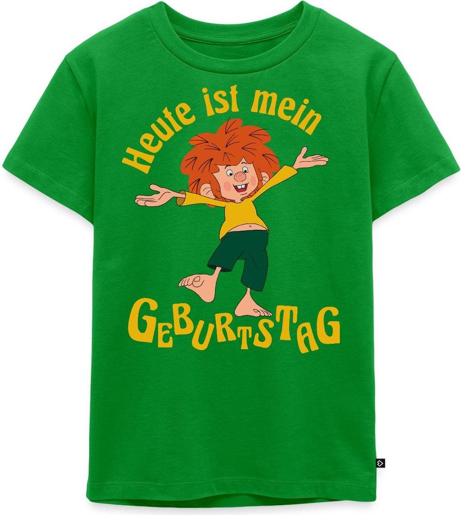 Spreadshirt Pumuckl Mit Spruch Heute ist Mein Geburtstag Kinder Premium T-Shirt, 110/116 (4 Jahre), Grün
