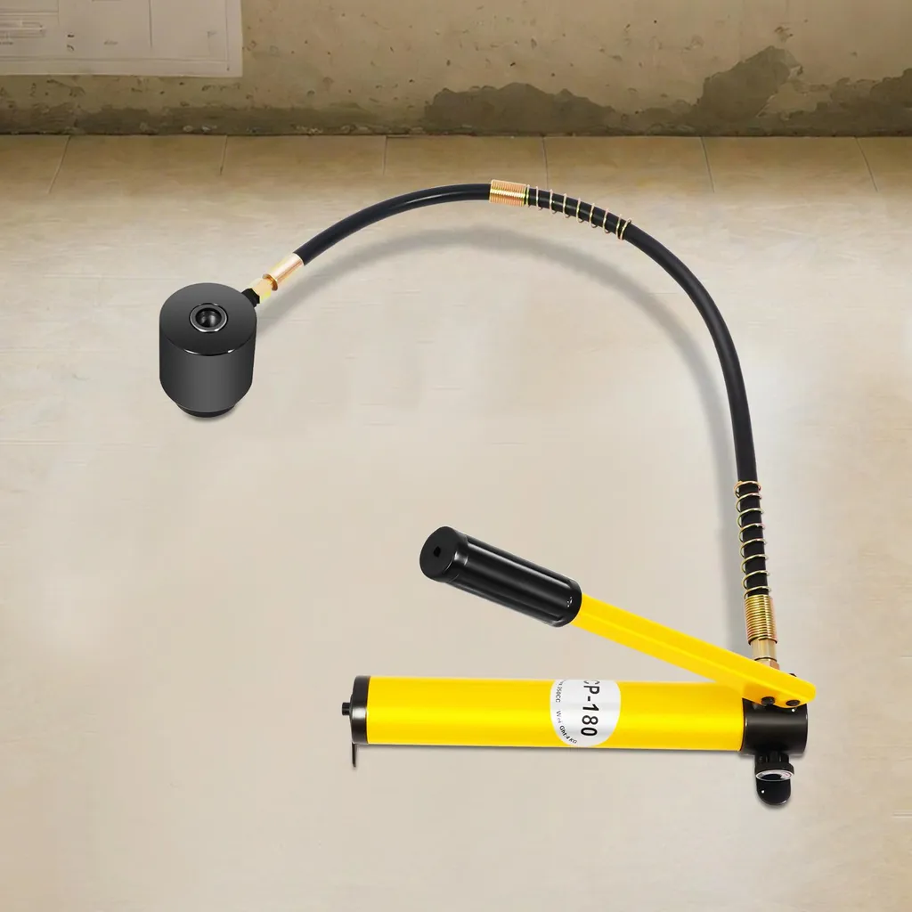 Poinçonneur hydraulique 15T haute performance jaune avec 10 matrices - 2