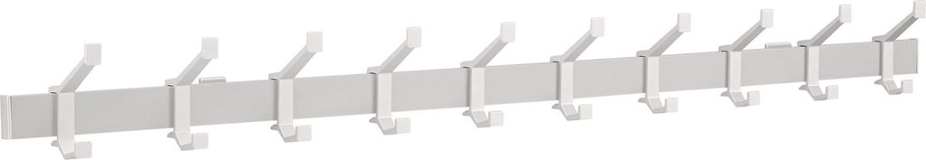 Wandgarderobe Alu.F1 ma silber 10 Hut-/Mantelhaken L.1250mm