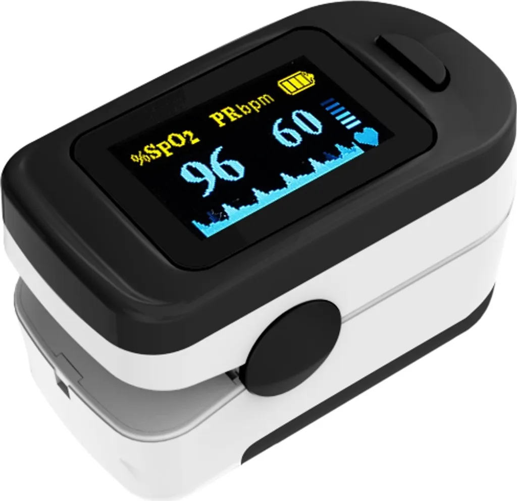 Oxymètre Tech-Med TM-PX30 avec affichage OLED multidirectionnel et noir