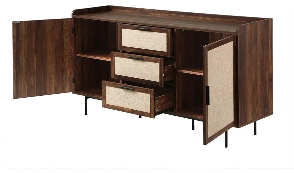 Buffet JETSON 140 cm : Solution Rangement Design pour Salon Encombré