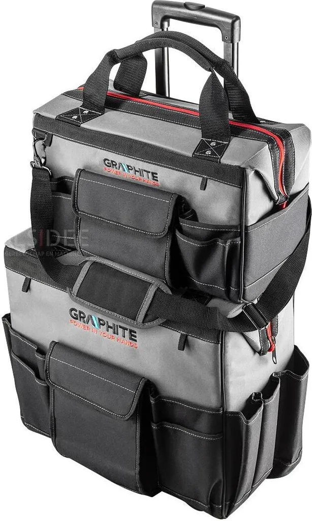 Sac à dos à outils GRAPHITE à roulettes grand format avec sac amovible