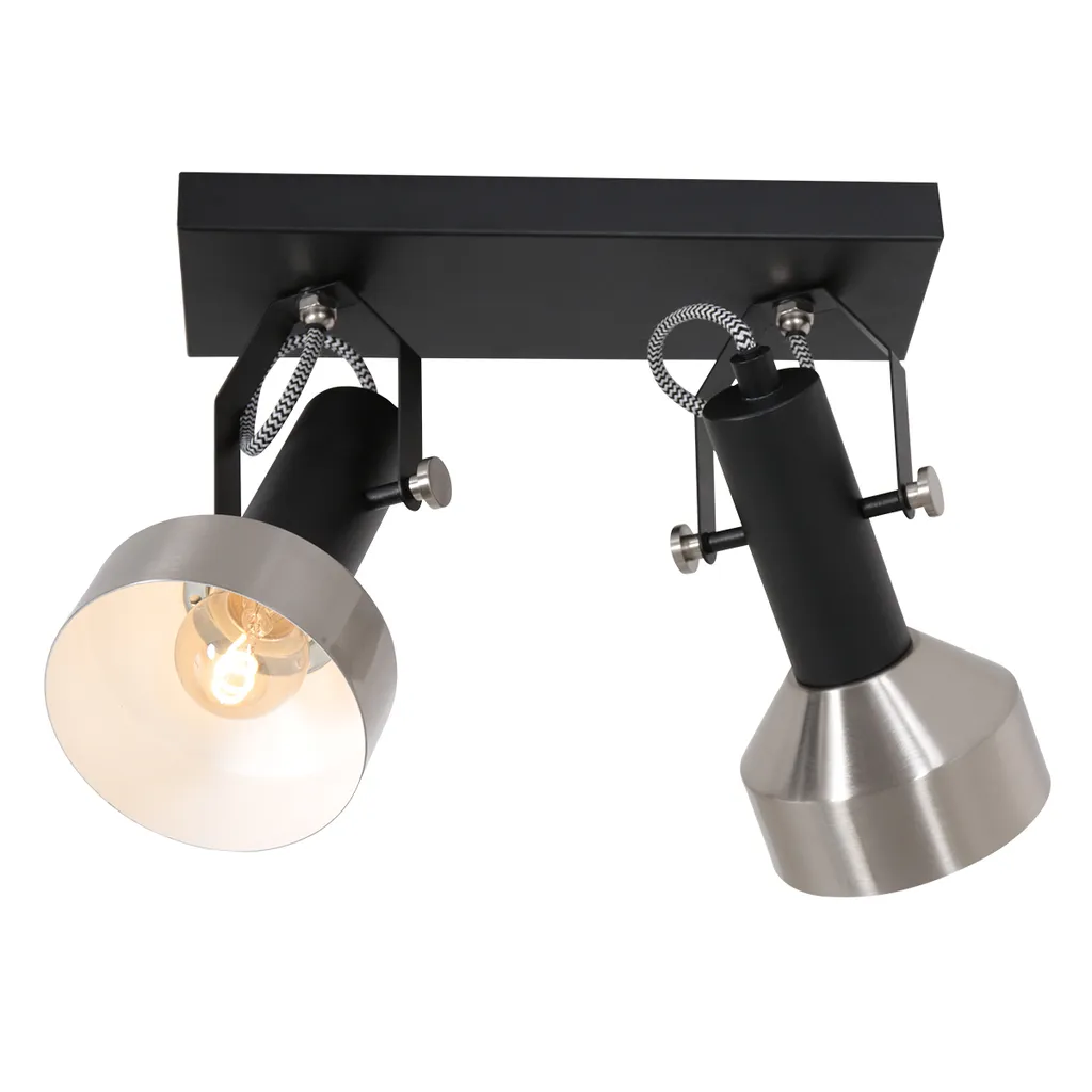 Luminaire spot orientable Mexlite 3338ZW noir métal acier robuste E27 - 9