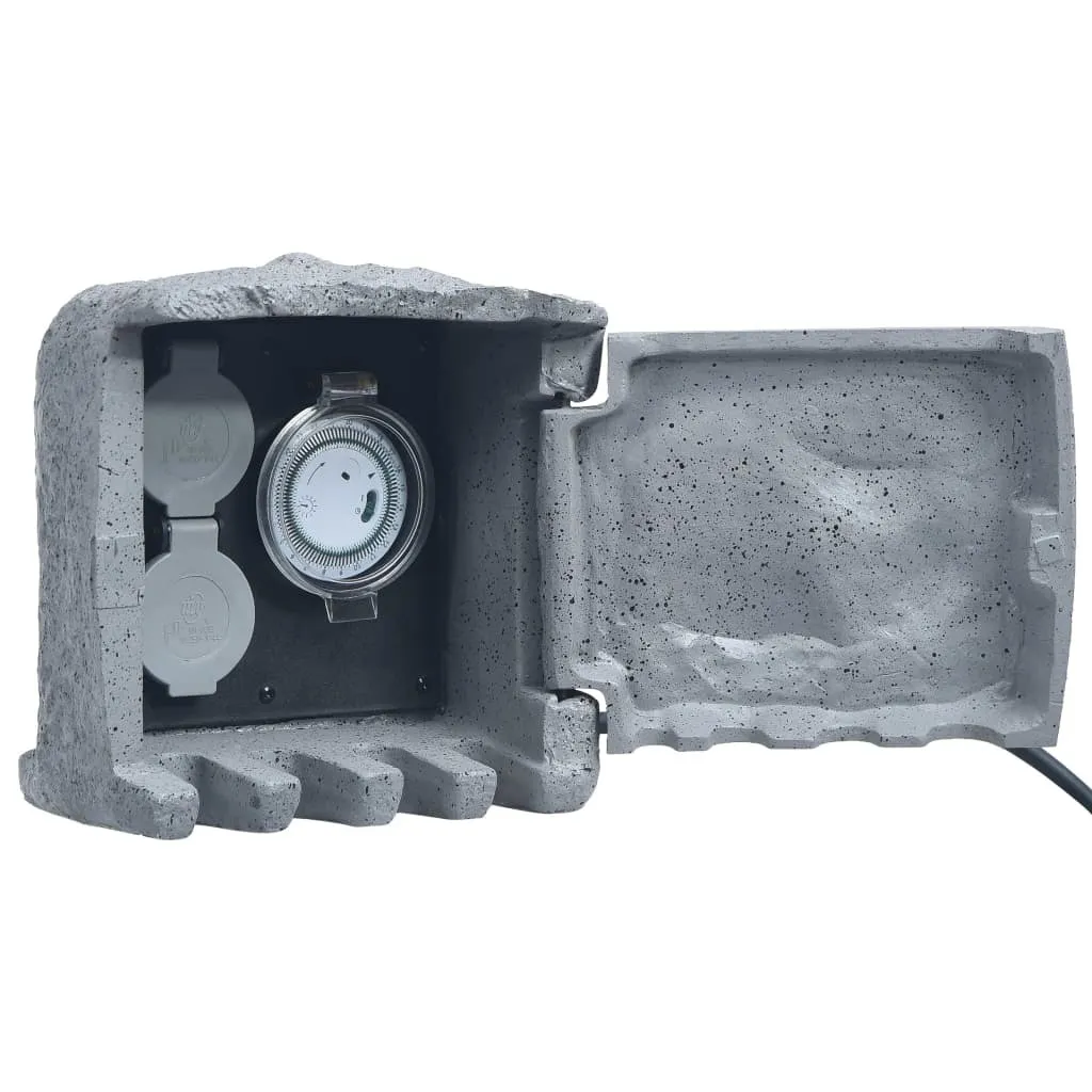 Multiprise Extérieure Programmable pour Éclairage de Jardin en Résine