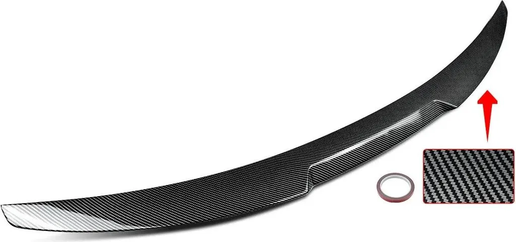 Aileron Arrière Style M4 Look Carbone : Tuning Facile sans Outil Compliqué