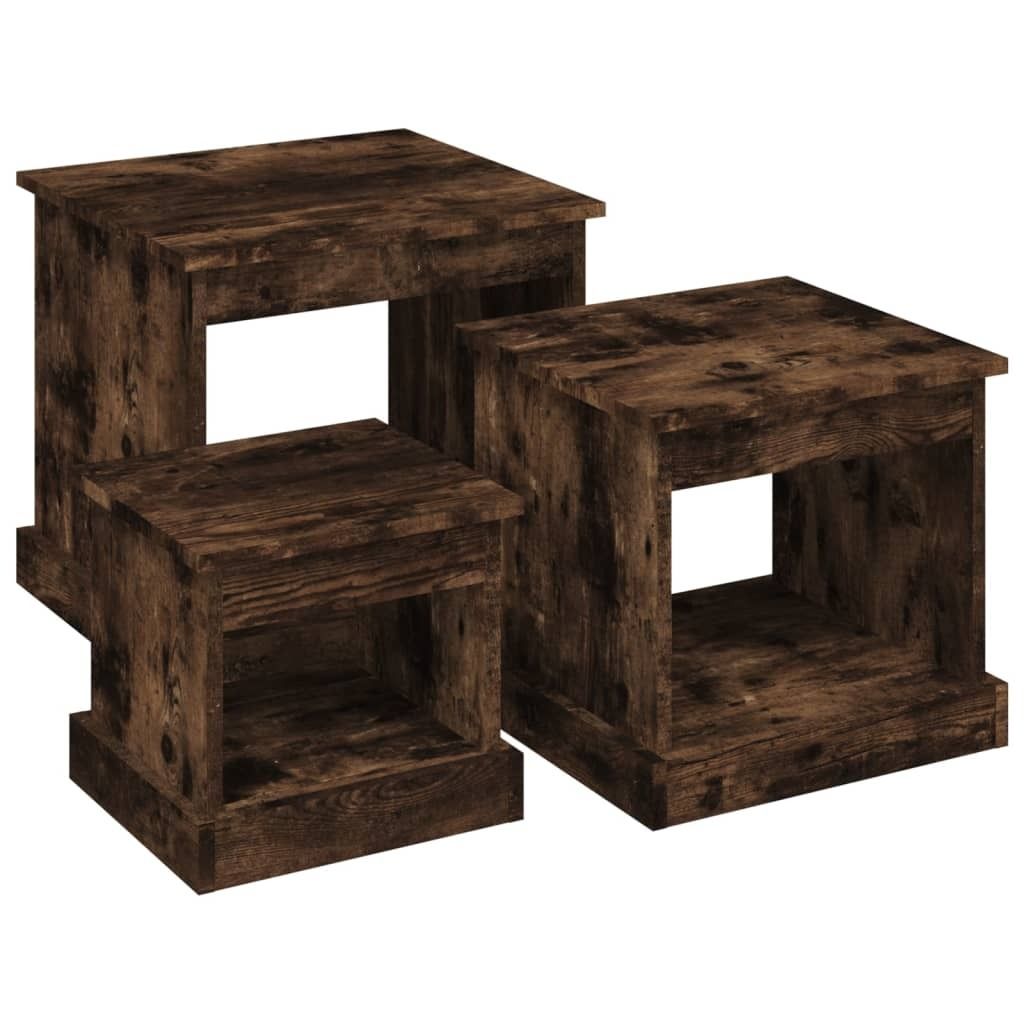 "2026 MODERNE"Couchtisch - Wohnzimmer Tisch modern -e 3er-set - multifunktional& Moderne - Räuchereiche Holzwerkstoff - Kaffeetisch CC1708582