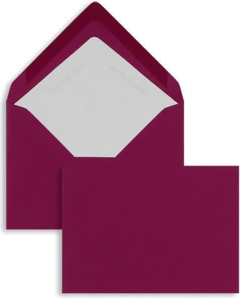 Briefumschläge C6 100g/qm gummiert VE=100 Stück amarena