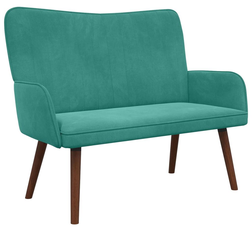 vidaXL 2-Sitzer Sofa Türkis 115 x 61 x 87 cm Samt (V)
