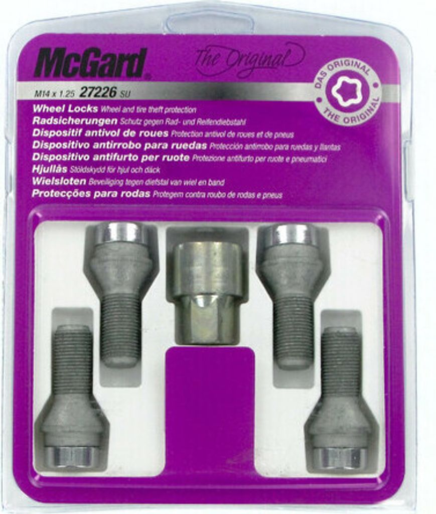 Felgensicherungsschrauben 14x1,25x27 Kegel KEY-17 McGard