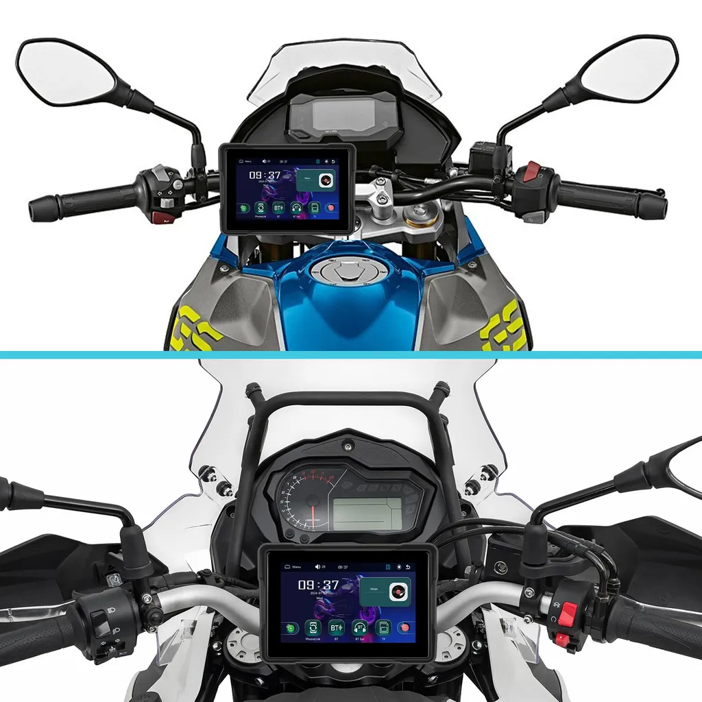 Moto CarPlay Étanche avec Écran HD - Lecteur Multimédia Android Auto