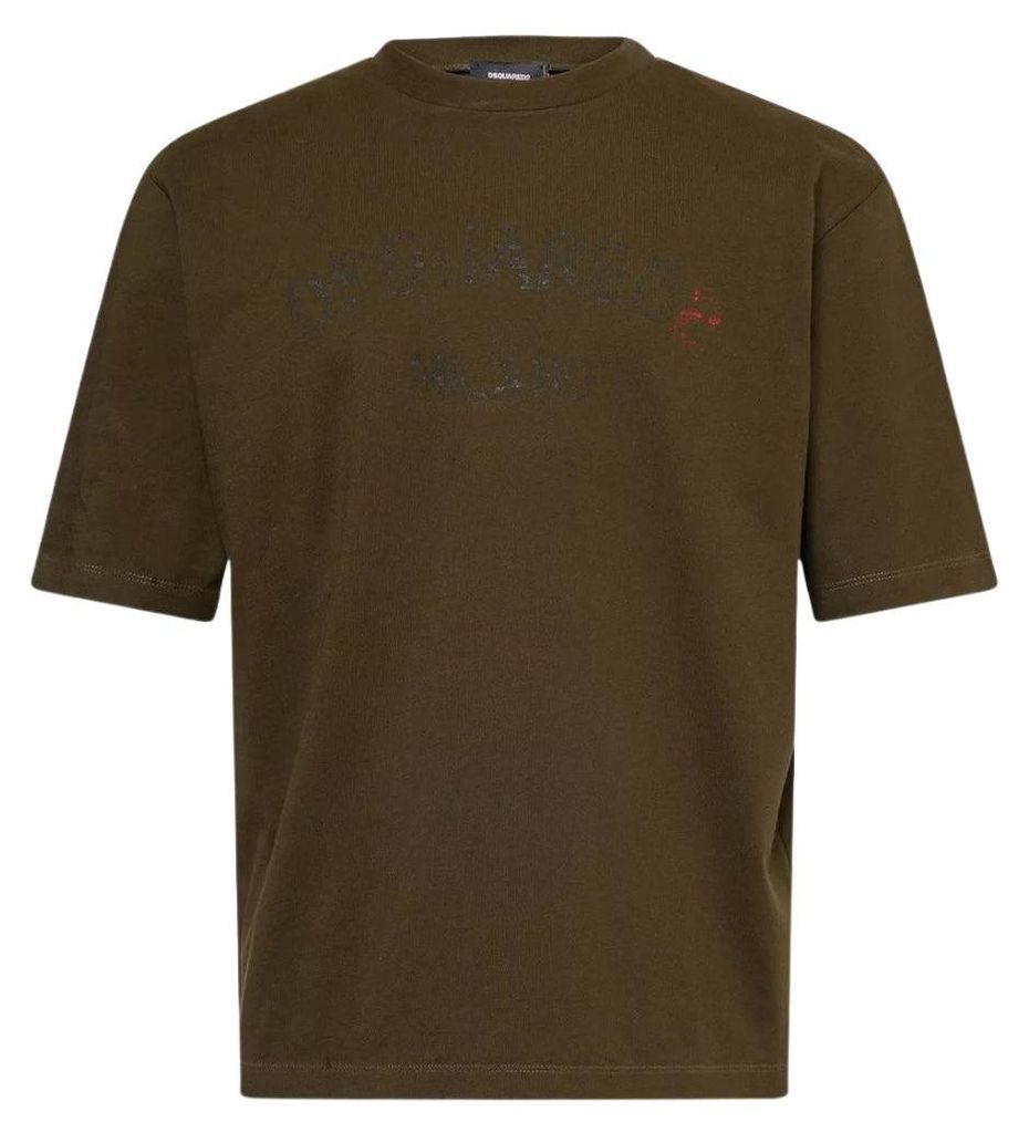 DSquared2 - "Milano" T-Shirt für Herren, leger, kurzärmlig SY3950 (S) (Militärgrün)