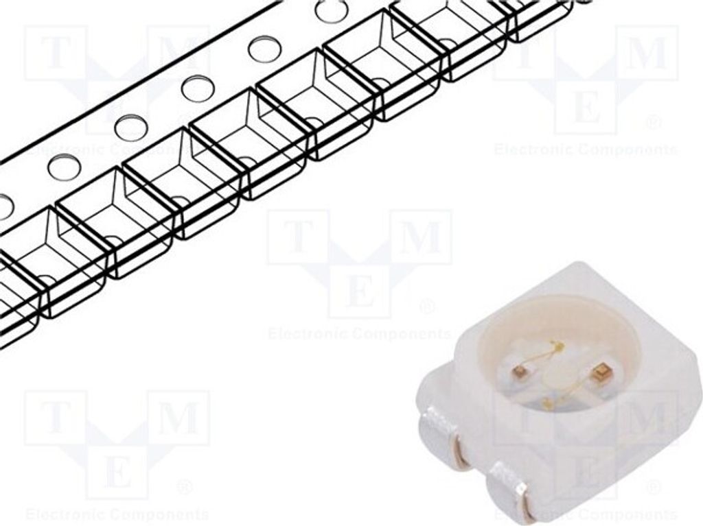 1x LED 3,5x2,8x1,9mm 3528,PLCC4 SMD rot/gelb-grün 120° 2,2÷2,6V F-A201-A00J1 LED-