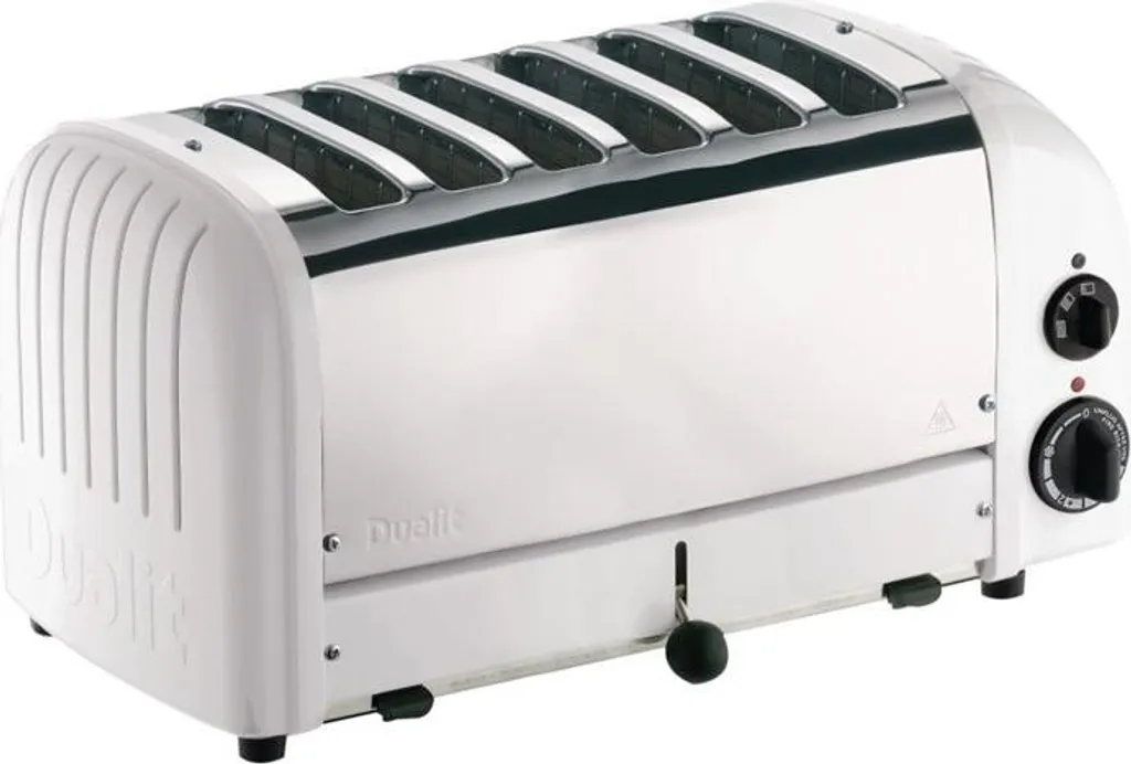 Grille-pain Dualit 60146 blanc à 6 fentes avec résistances ProHeat