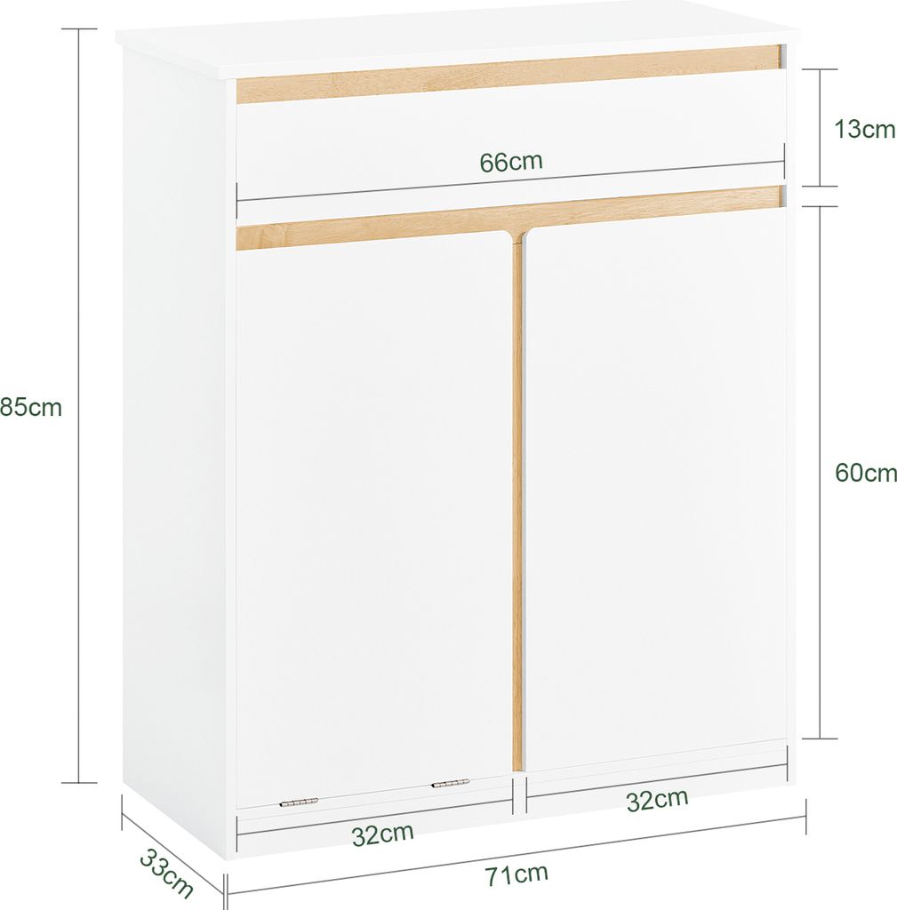 SoBuy Badezimmerschrank Wäscheschrank mit Wäschesäcken Produktbild 5