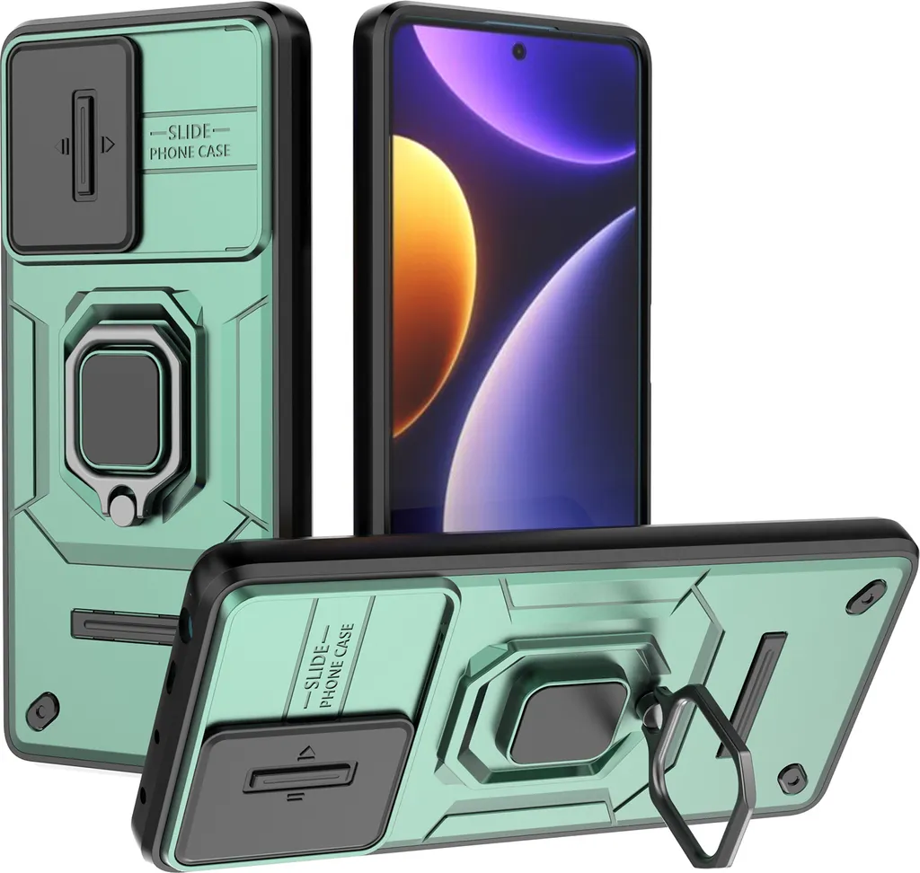 Cover Protettiva Poco F5 / Redmi Note 12 Turbo Verde con Stand