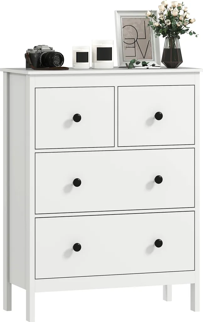 Gagnez de la Place : Commode Étroite 35 cm Profondeur Blanche