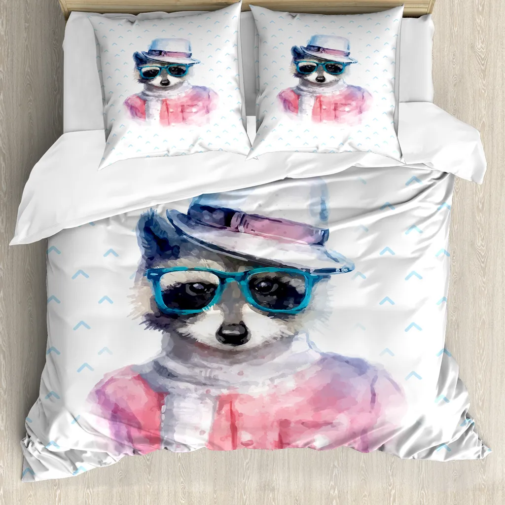 Copripiumino ABAKUHAUS Procione Hipster 155x220: Antiacaro e Ironico