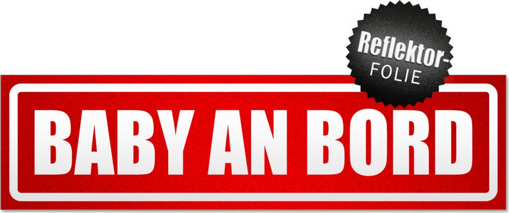 Baby an Bord invertiert Magnetschild Schild magnetisch
