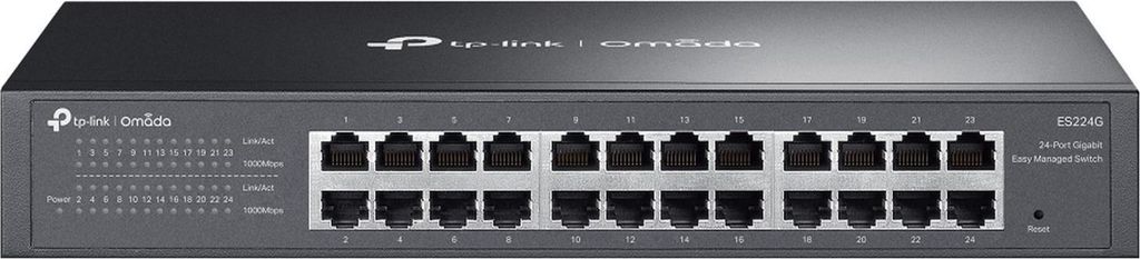 TP-LINK TP-Link Omada ES224G Netzwerk-Switch Managed L2 Gigabit Ethernet (10/100/1000) Schwarz