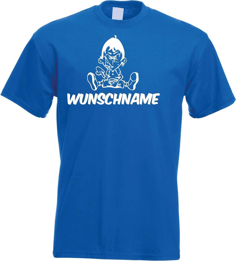 Kiwistar - T-Shirt Herren - royal - S - Piss on - Junge sitzt - Pissmännchen - mit Wunschtext personalisiert - Geschenk Mann Vatertag individuell ...