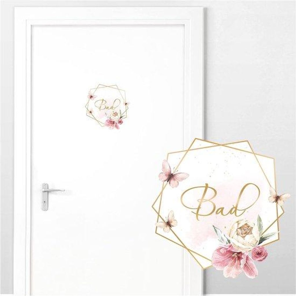 Klebefolie Blumen Schmetterling Bad 20x20cm