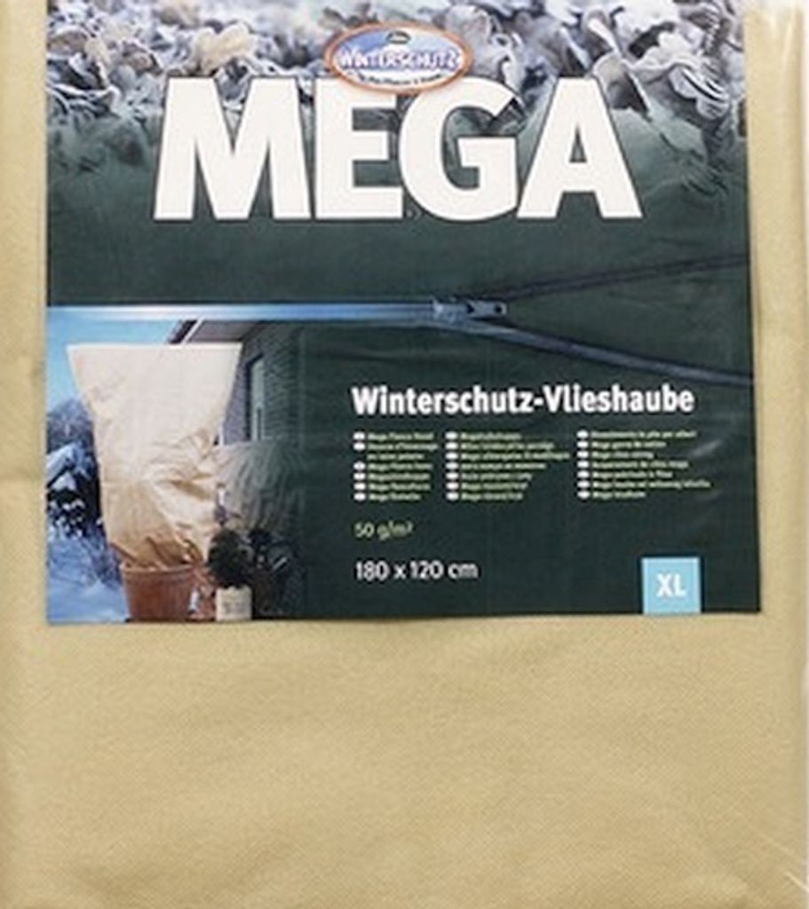 Videx MEGA Pflanzen-Winterschutz-Vlieshaube XL Beige blanko 180 x 120 cm