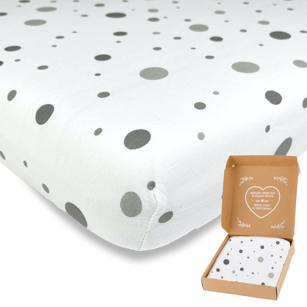 Spannbettlaken für Baby aus Baumwolle 70x140 cm auch für 120x60, 140x70 - Spannbetttücher für Kinderbett, Babybett, Gitterbett