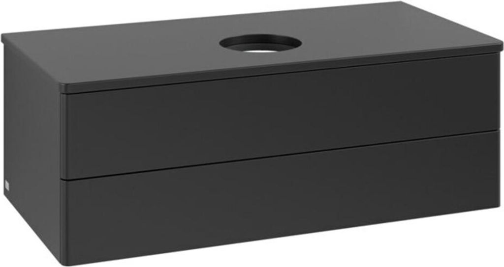 V&B Waschtischunterschrank ohne Frontstruktur -Beleuchtung Antao 100x36x50cm, WBP-farbe Lac, bla m Lac