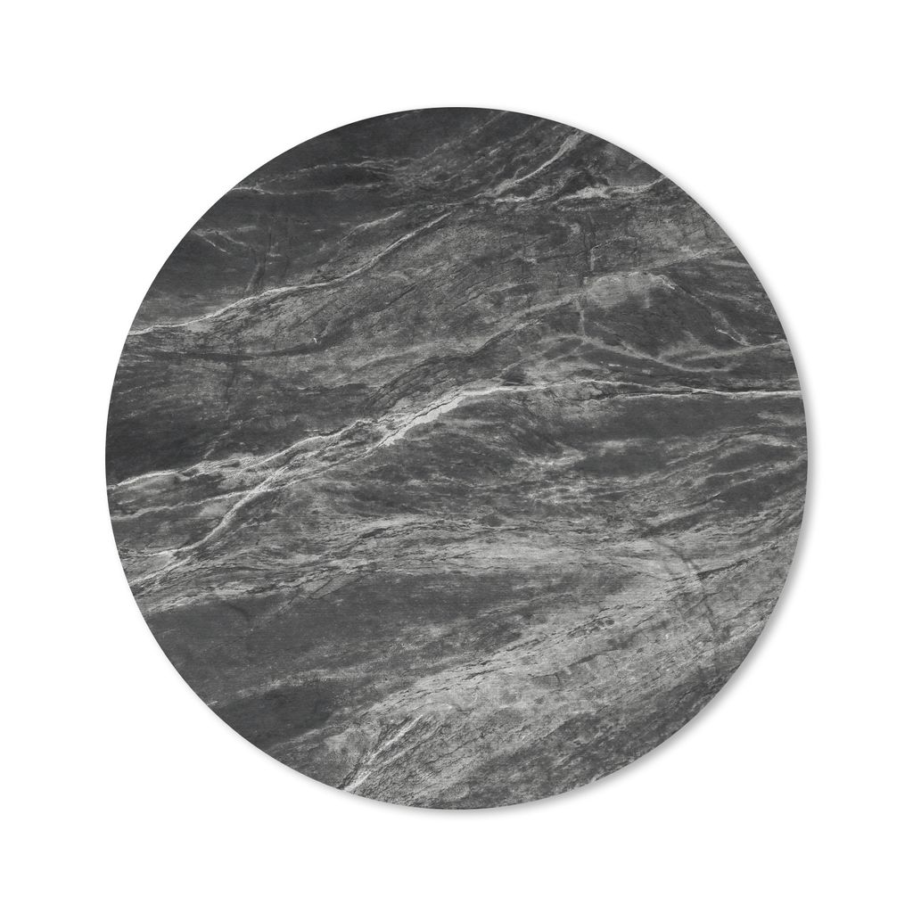 MuchoWow Mauspad Mousepad Marmor - Stein - Schwarz - Weiß 30x30 cm - Mousepads - Maus Mat - Pad - Mausunterlage - Tischunterlage - Schreibtischm...