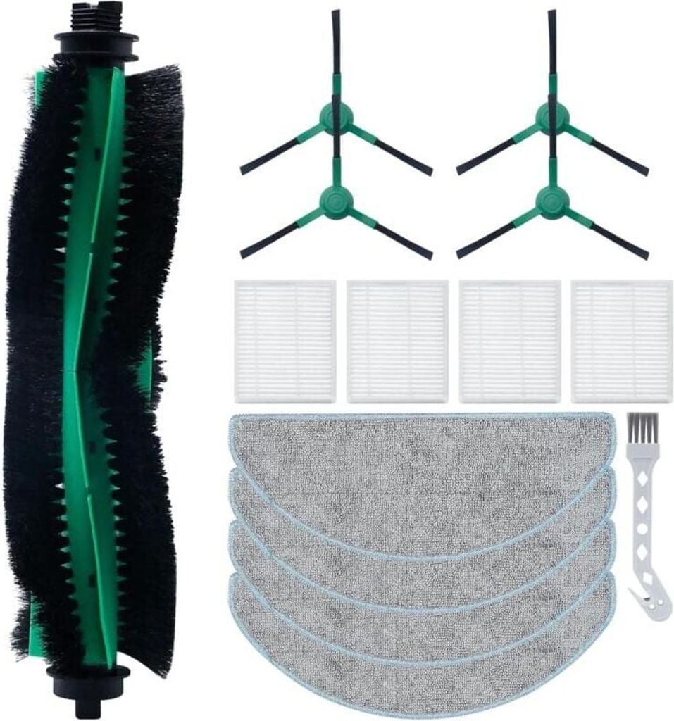 Zubehörset für iRobot Roomba Combo Essential Y0112/Y0110 Saugroboter, Ersatzteile inklusive 1 Hauptbürste, 4 Filter, 4 Seitenbürsten, 4 Wischpa...