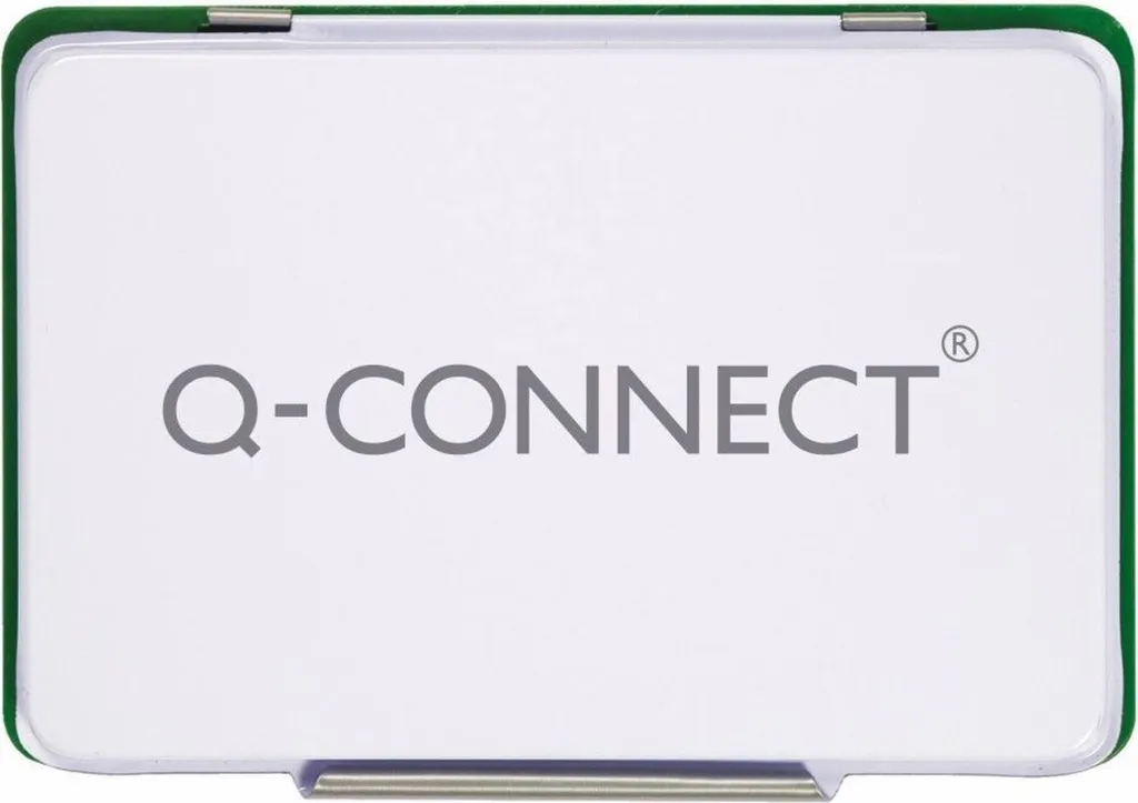 Q-Connect KF16314 Cuscinetto Timbri Verde 9x5,5cm - Metallo Office