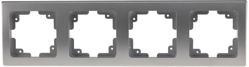 DELPHI 4-fach Rahmen silber Produktbild 