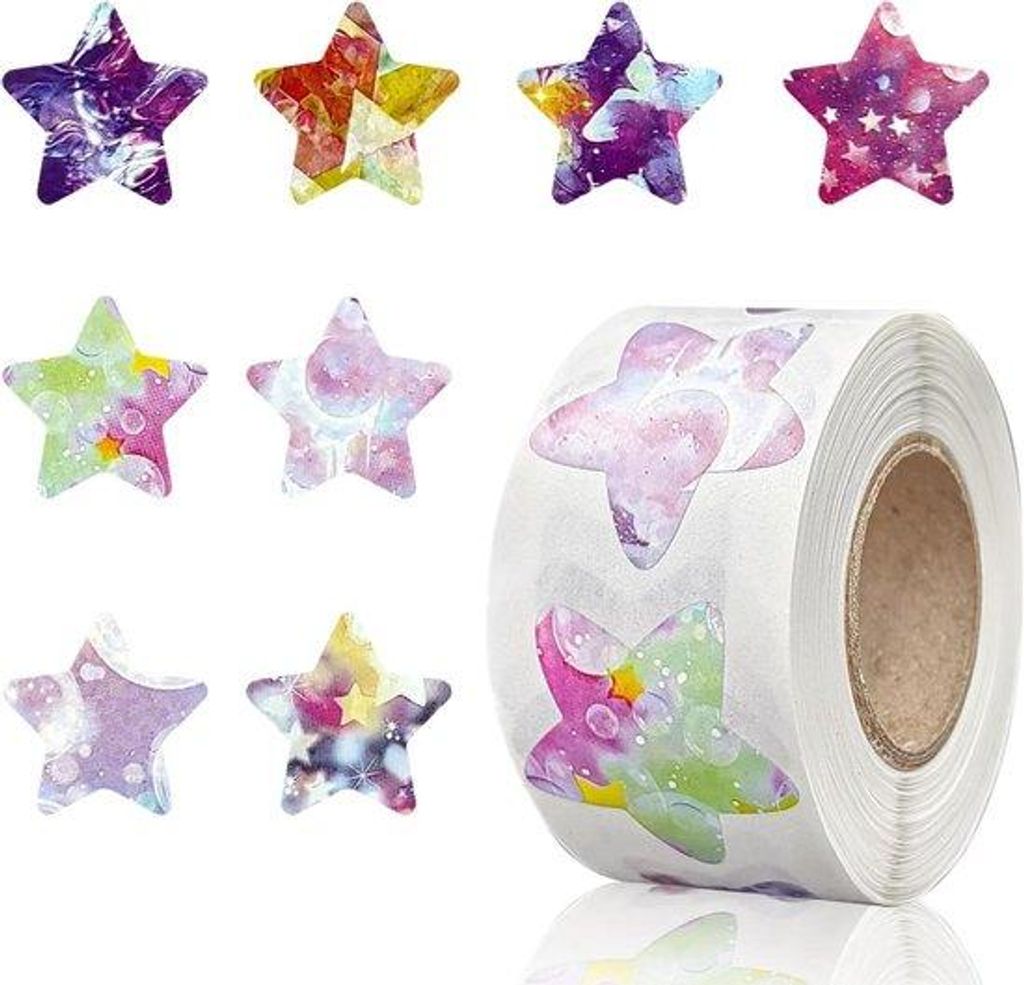 Belohnungssticker Rosa Sternen 248cm für Kinder