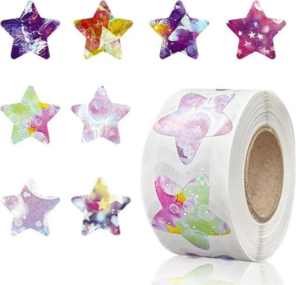 Stickers Étoiles Roses en Rouleau 248cm pour Décoration et Récompense