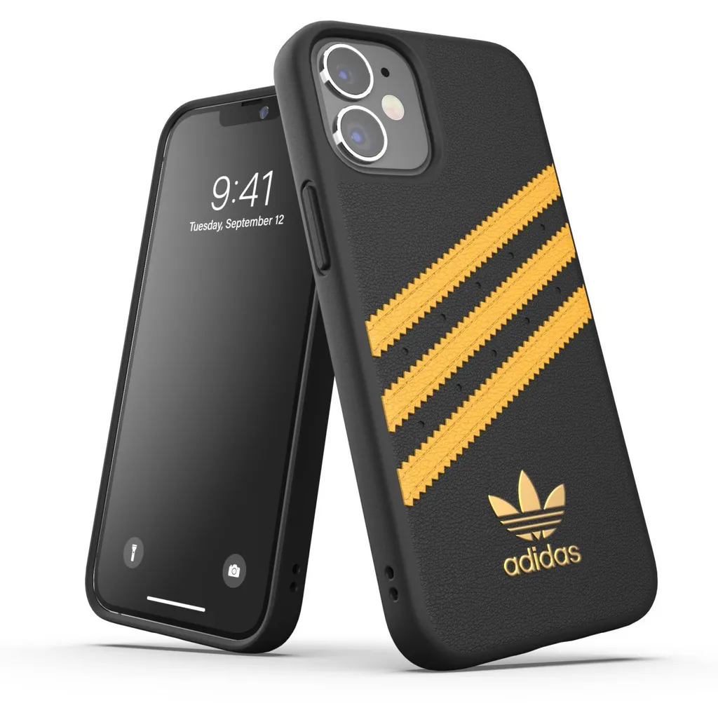 Coque Adidas 3-Stripes antichoc pour mobile 13,7 cm Noir Or Luxe