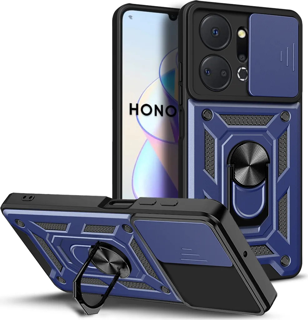 OFFERTA Cover Honor X7a Blu - Protezione Totale + Anello Magnetico