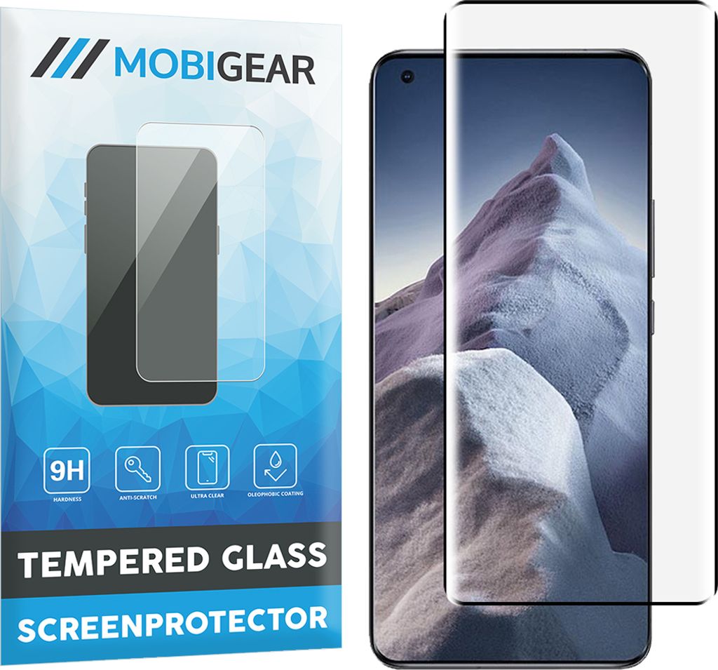 Mobigear Premium Xiaomi Mi 11 Ultra Panzerglas Gehärtetes Glas Displayschutz - Hüllenfreundlich - Schwarz
