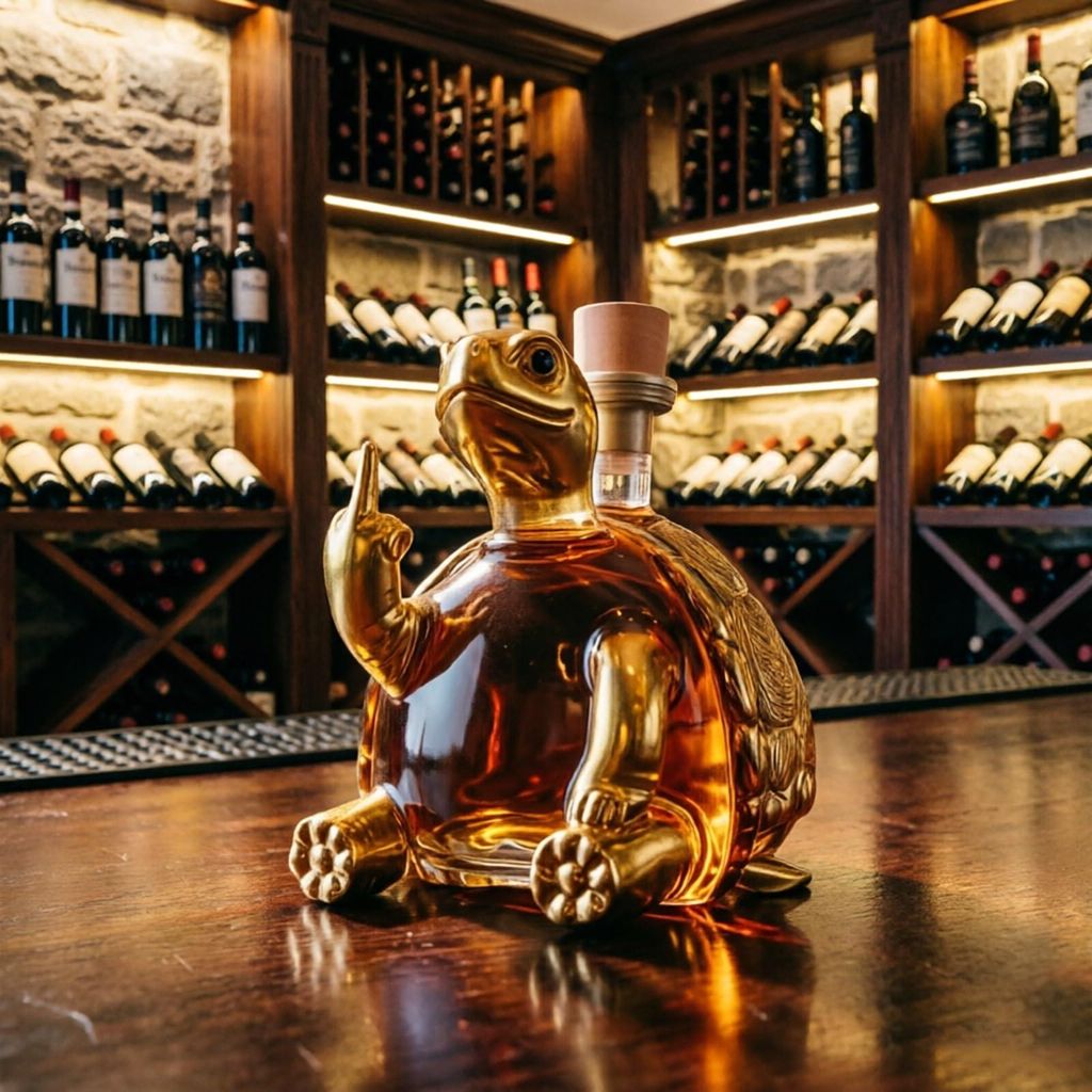 Glas Dekanter Schildkrötenform für Whisky und Wein, Produktbild 