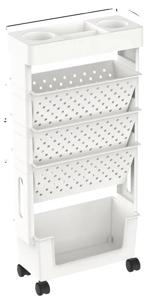 Bibliothèque Mobile pour Bureau et Salon Rangement Livres Blanc Pur PL