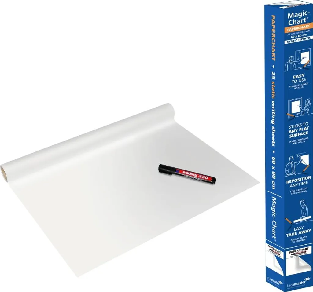 Magic-Chart Paperchart 60x80cm Legamaster : Écrivez sur Tous les Murs - 11