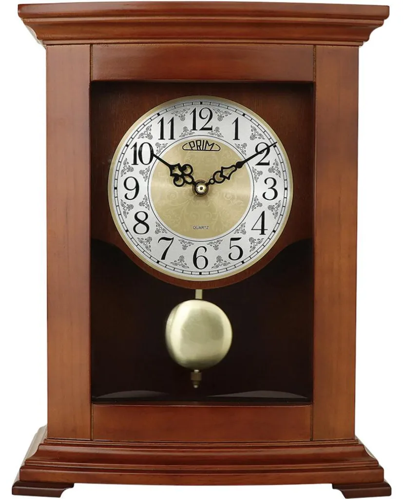 Horloge de table avec pendule MPM 3889.50 au design vintage doré