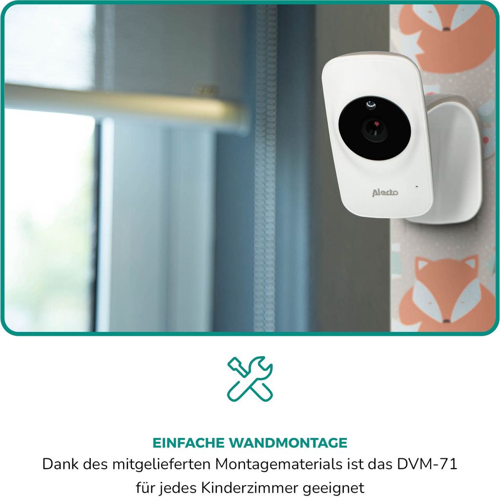 ALECTO DVM-71 - Niania elektroniczna z kamerą, wyświetlacz Zdjęcie produktu 30