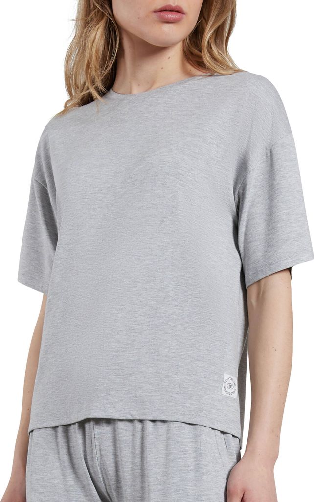 TOM TAILOR Damen Shirt grau uni Größe: 44