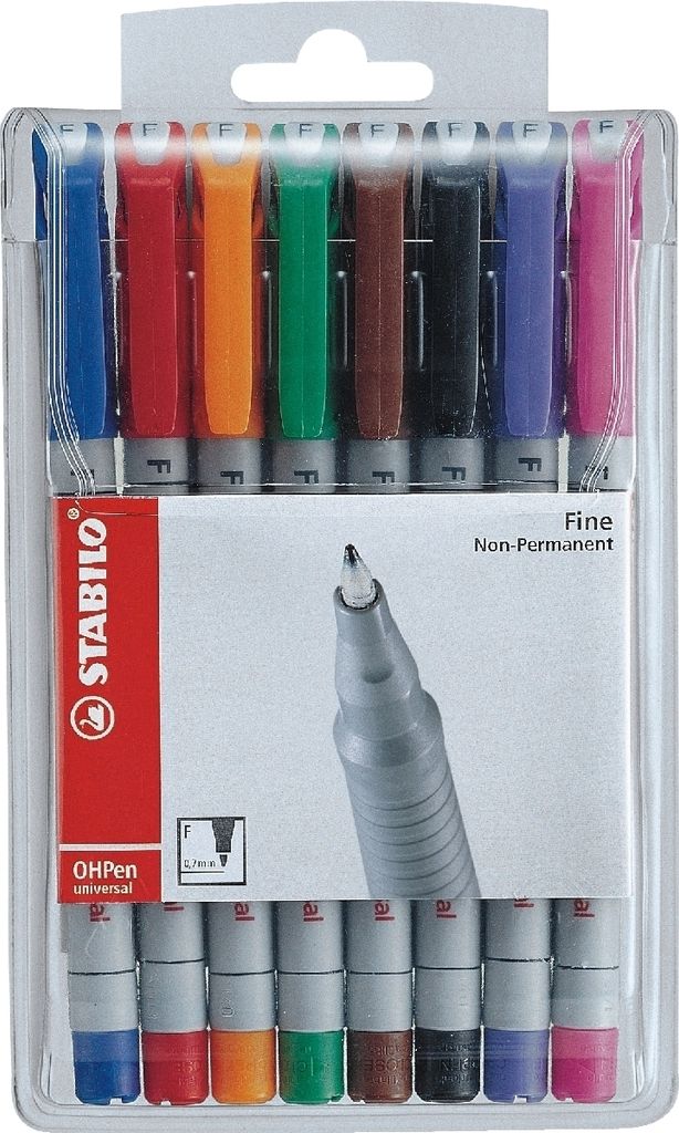 Folienschreiber OHPen F non-permanent VE=5x8 Stück sortiert