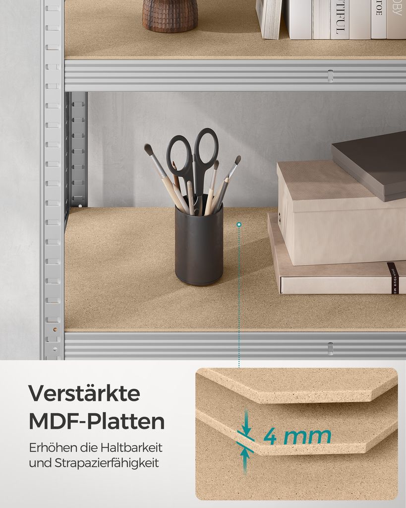 SONGMICS 2er Set, Lagerregal mit 5 Regalböden, 200 x 100 x Produktbild 8