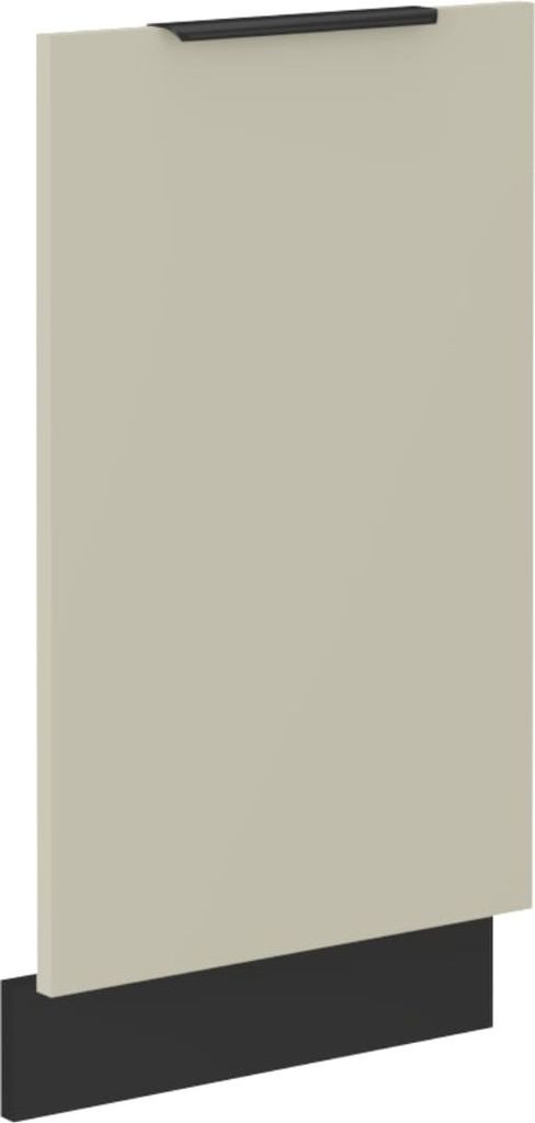 Tür für Einbau-Geschirrspüler AGAFIJA – 45 x 72 cm, Cashmere / Schwarz