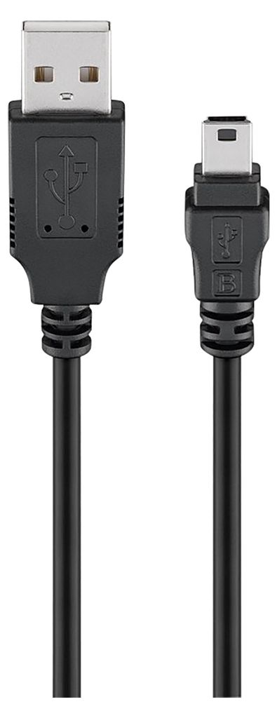 GOOBAY USB 2.0 Hi-Speed Kabel A/miniB 93228 0,15m schwarz Produktbild 