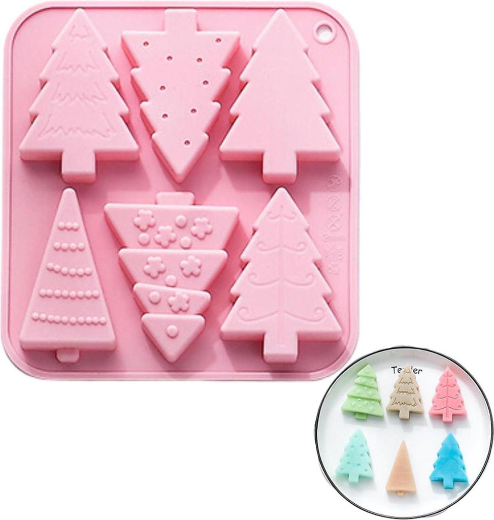 Weihnachtsbaum-Silikonform für Schokolade, Kuchen, Gelee - Produktbild 