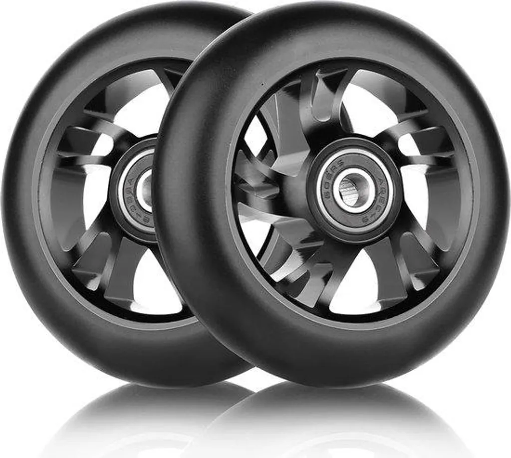 Roues pour trottinette urbaine 120 mm noires rigides 88A pour ride